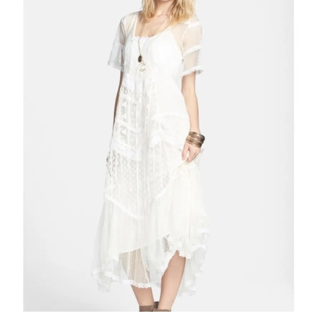 Gorgeous Free People Elson Mixed Lace Maxi Dress